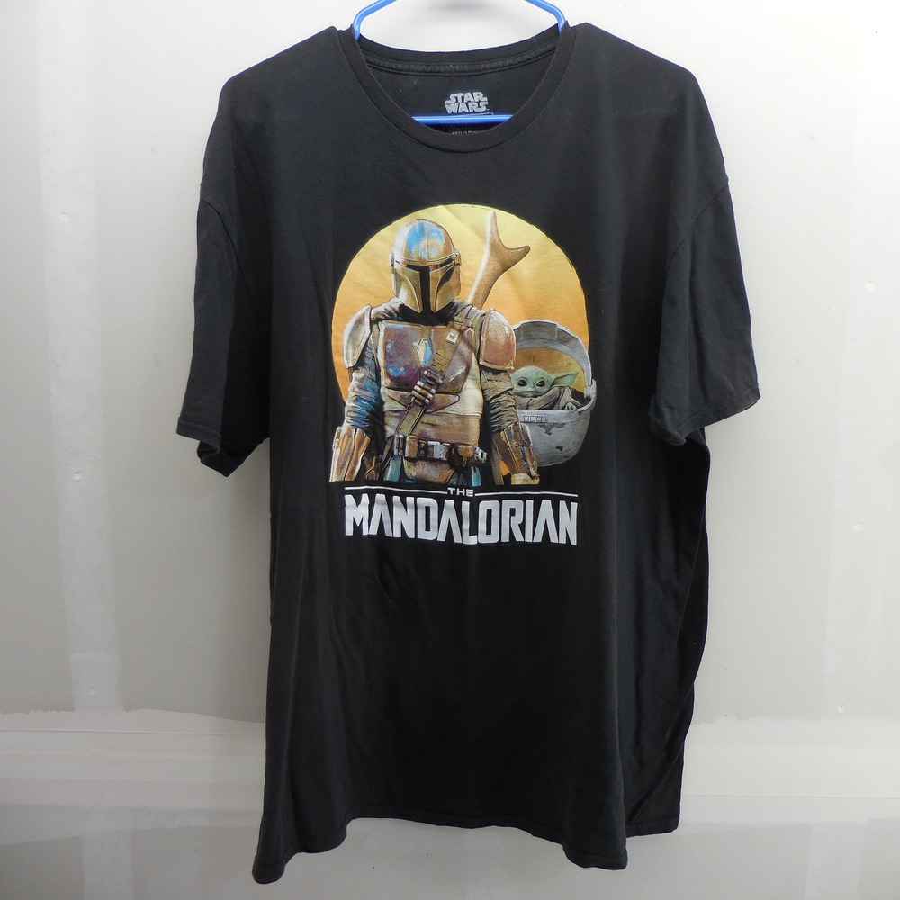 Star Wars The Mandalorian Grogu Graphic T-Shirt Fifth Sun Black Mens 2XL